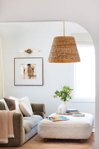 Seabrook Hand Woven Chandelier - Burnished Gold
