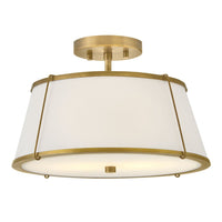 Clark Semi-Flush Mount - Brass