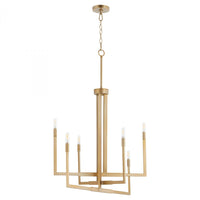 Bolero 6 Light Chandelier - Aged Brass