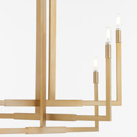 Bolero 6 Light Chandelier - Aged Brass