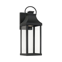 Capital Lighting Bradford 1 Light Night Sky Wall Lantern - 17.25 Black 946411BK-GL Coastal Lighting