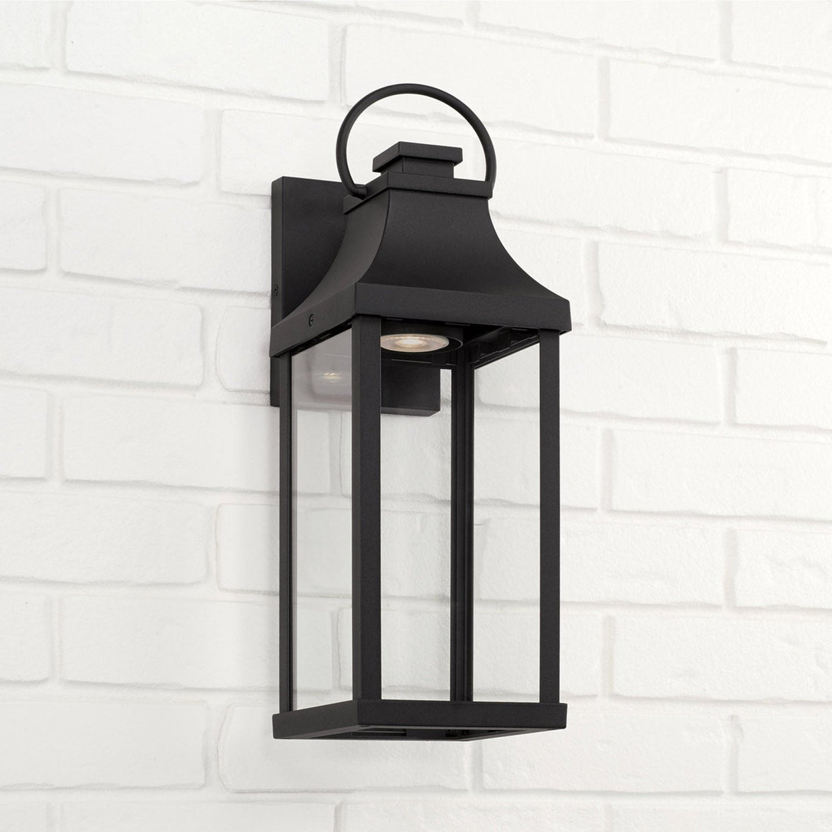 Capital Lighting Bradford 1 Light Night Sky Wall Lantern - 17.25 Black 946411BK-GL Coastal Lighting