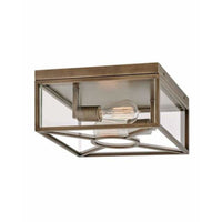 Hinkley Brixton Coastal Elements Flush Mount 18373BU Burnished Bronze Coastal Lighting