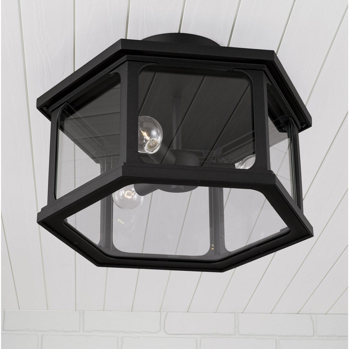 Coastal Lighting Charleston Coastal Outdoor Flush Mount - Black 946632BK Coastal Lighting