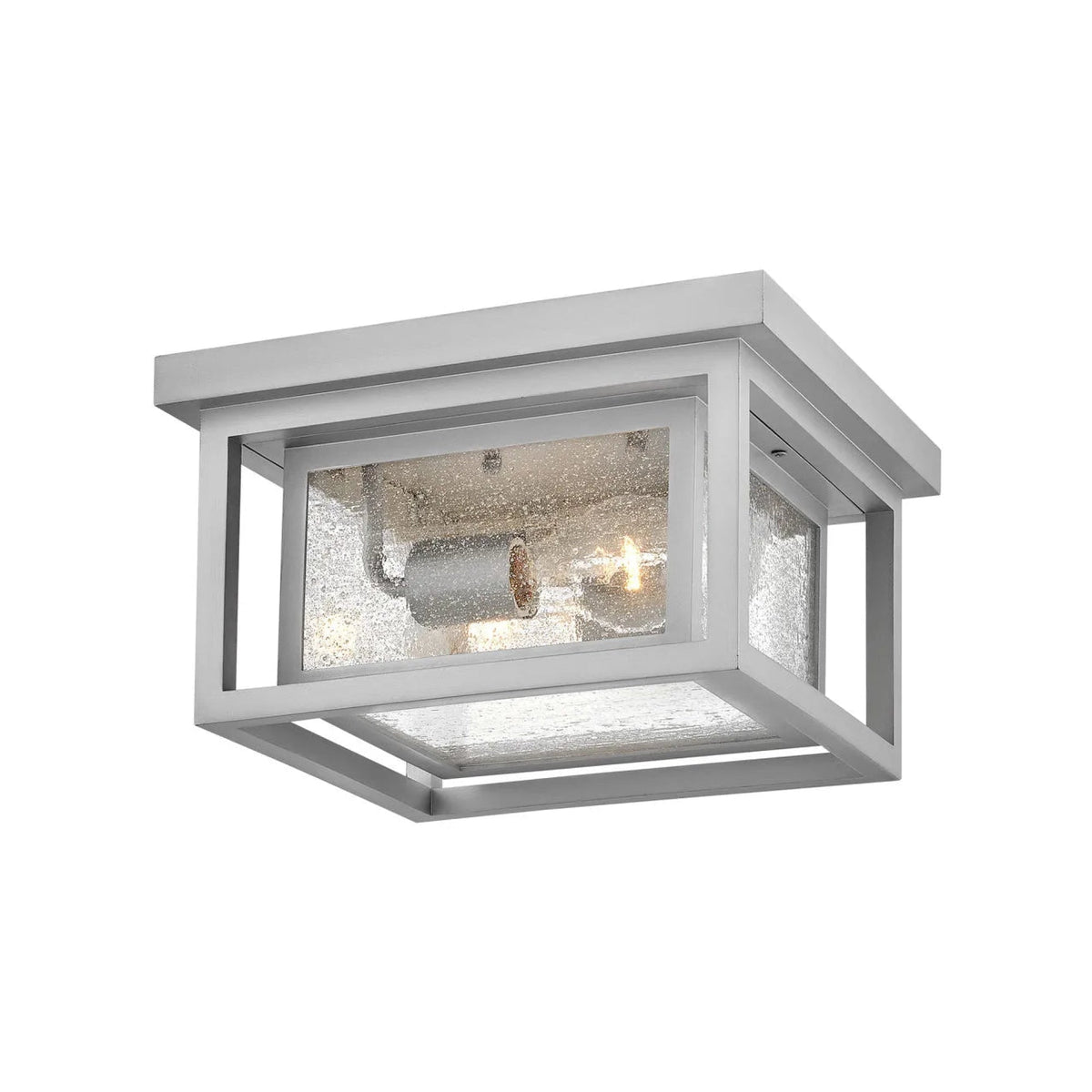 Hinkley Clearwater Coastal Outdoor Flush Mount - Satin Nickel 741003SI Coastal Lighting