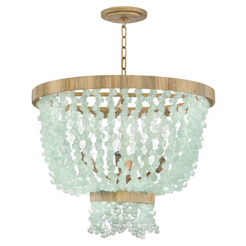 Dune Blue Sea Glass Chandelier