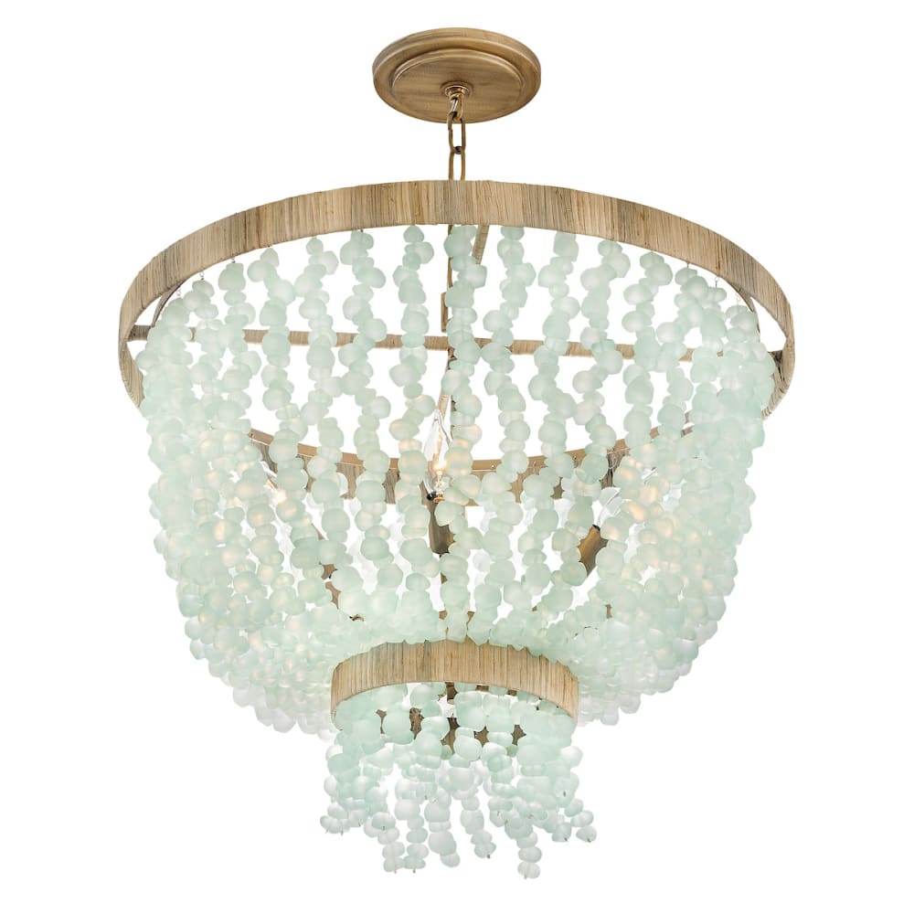 Dune Blue Sea Glass Chandelier