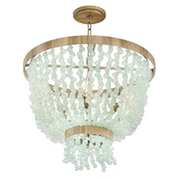 Dune Blue Sea Glass Chandelier