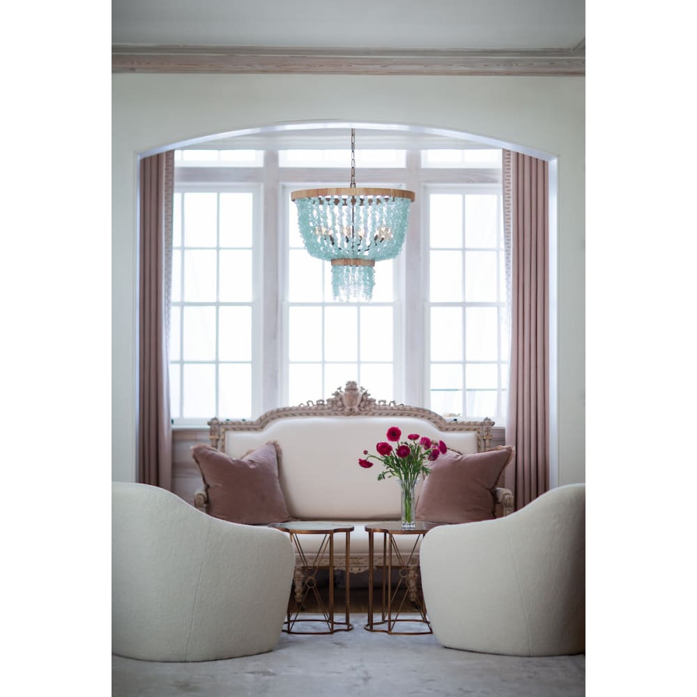 Dune Blue Sea Glass Chandelier