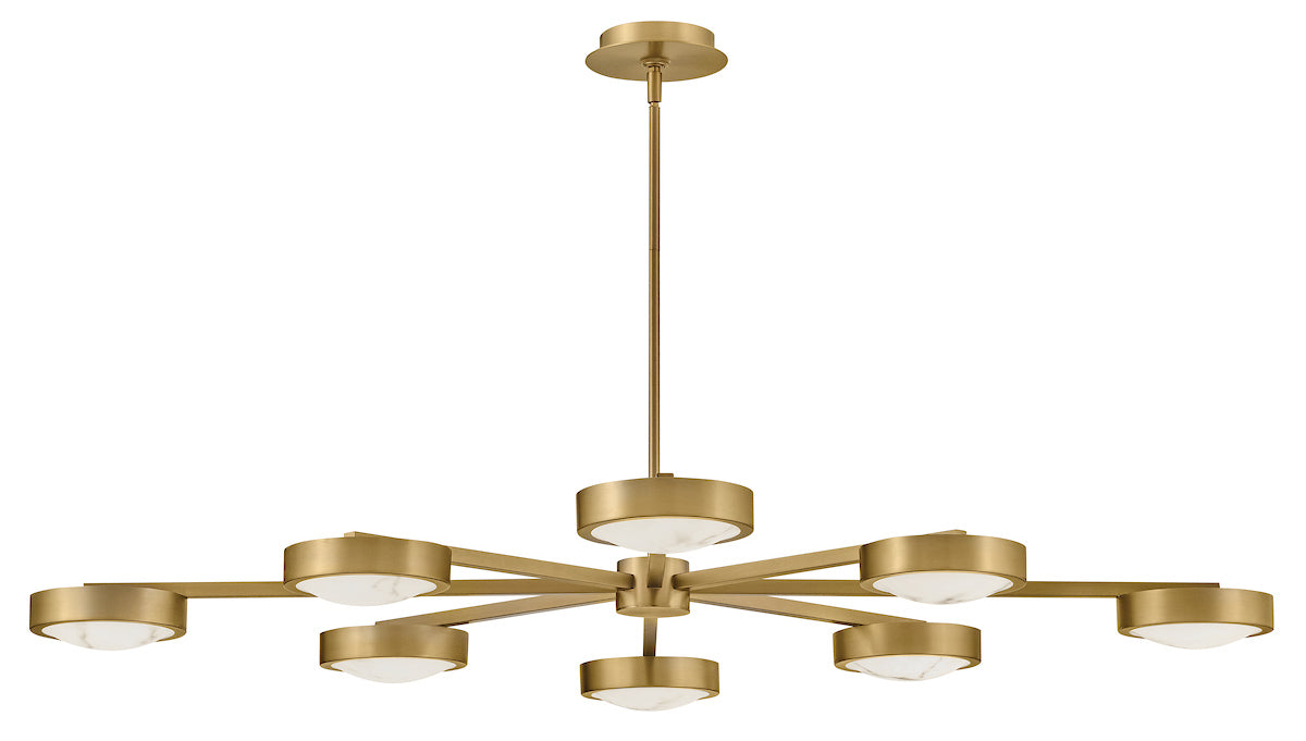 Cava Chandelier/Semi-Flush Mount - Brass
