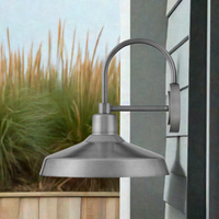 Forge Coastal Outdoor Wall Lantern  - Large - Antique Brushed Aluminum