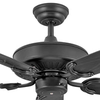 Hinkley Hampton Coastal Environment Outdoor Fan - 52 Matte Black 74901652FMBNWA Coastal Lighting