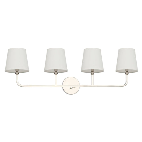 Capital Lighting Four Light Vanity Fixture 119341PN-674 Coastal Lighting