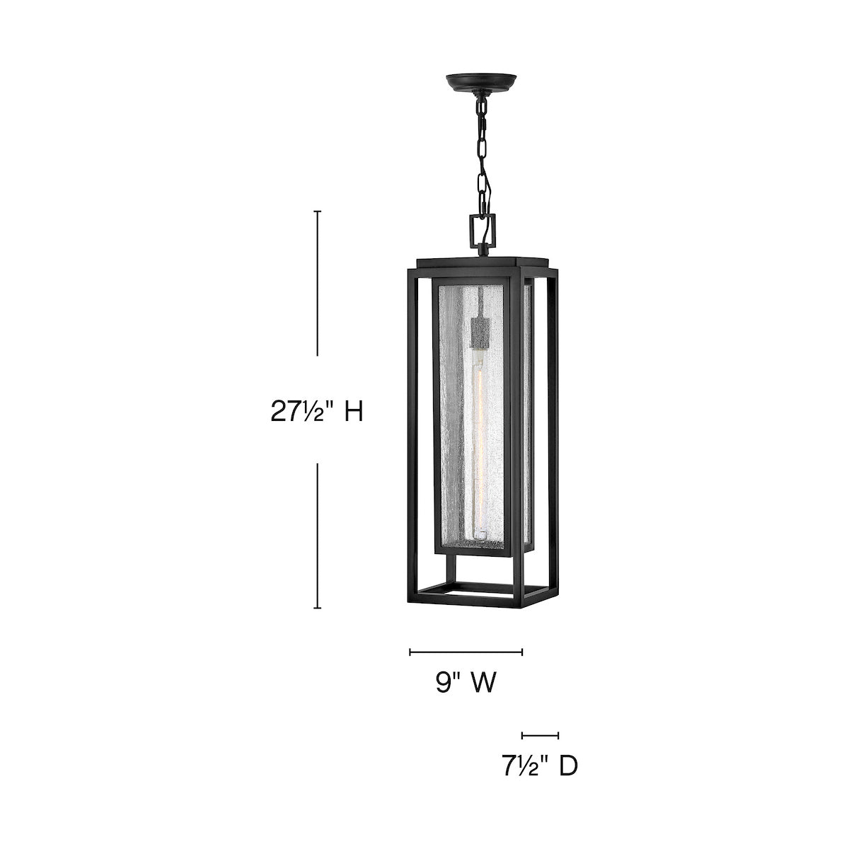 Clearwater Coastal Outdoor Pendant - Large - Black