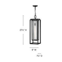 Clearwater Coastal Outdoor Pendant - Large - Black