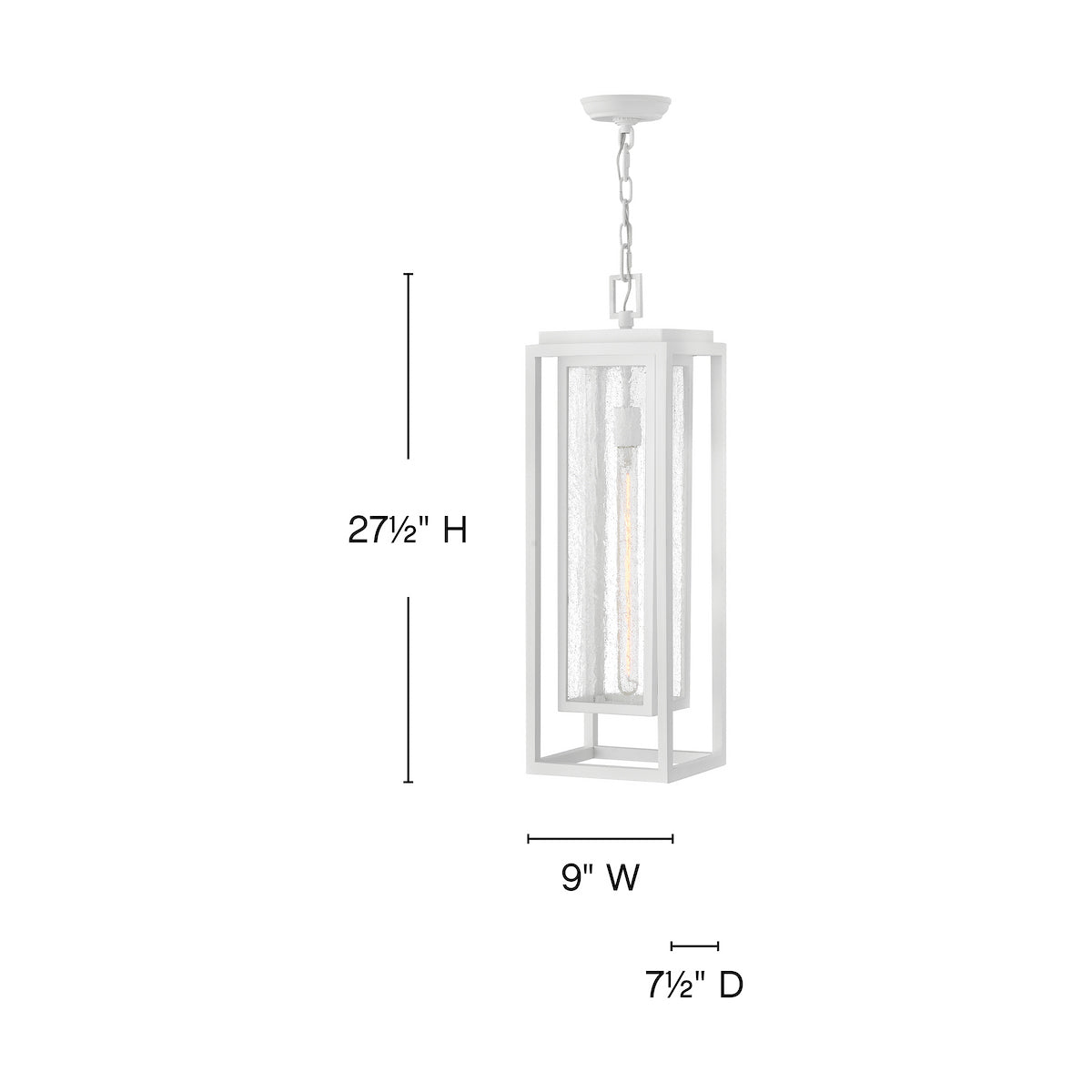 Clearwater Coastal Outdoor Pendant - Large - Textured White