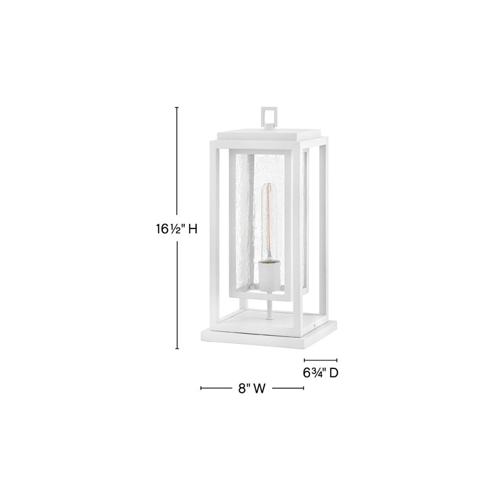 Clearwater Coastal Outdoor Pier Mount - Textured White - Low Voltage (12v)