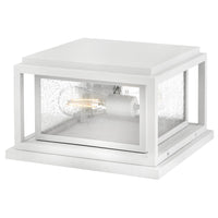Clearwater Coastal Outdoor Pier Mount - Small - Textured White - Low Voltage (12v)