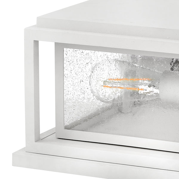 Clearwater Coastal Outdoor Pier Mount - Small - Textured White - Low Voltage (12v)