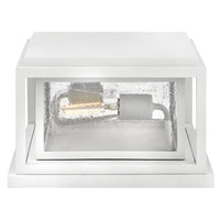 Clearwater Coastal Outdoor Pier Mount - Small - Textured White - Low Voltage (12v)