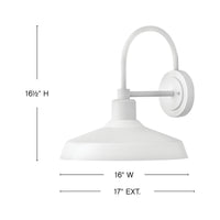 Forge Coastal Outdoor Wall Lantern  - Large - White