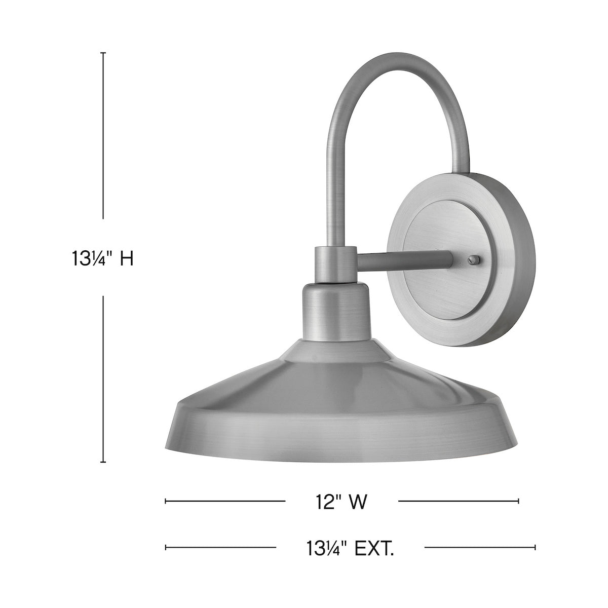 Forge Coastal Outdoor Wall Lantern  - Medium - Antique Brushed Aluminum