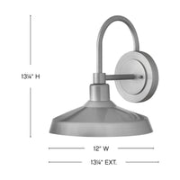 Forge Coastal Outdoor Wall Lantern  - Medium - Antique Brushed Aluminum