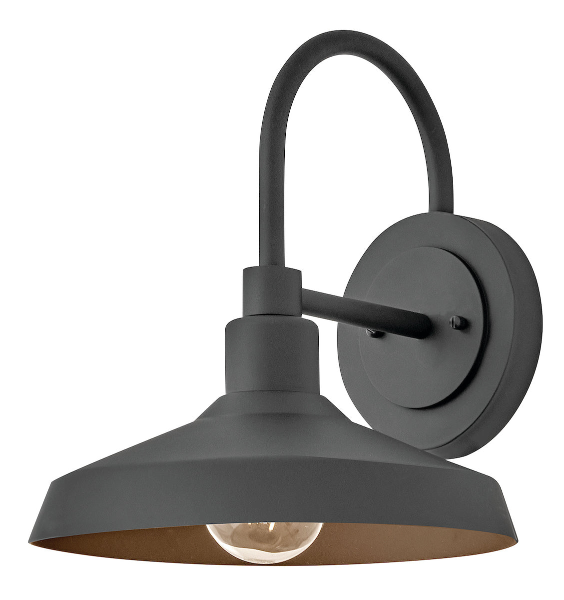 Forge Coastal Outdoor Wall Lantern  - Medium - Black