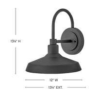 Forge Coastal Outdoor Wall Lantern  - Medium - Black