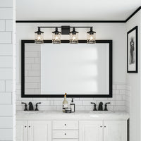 Colton 4 Light Vanity Fixture - Black