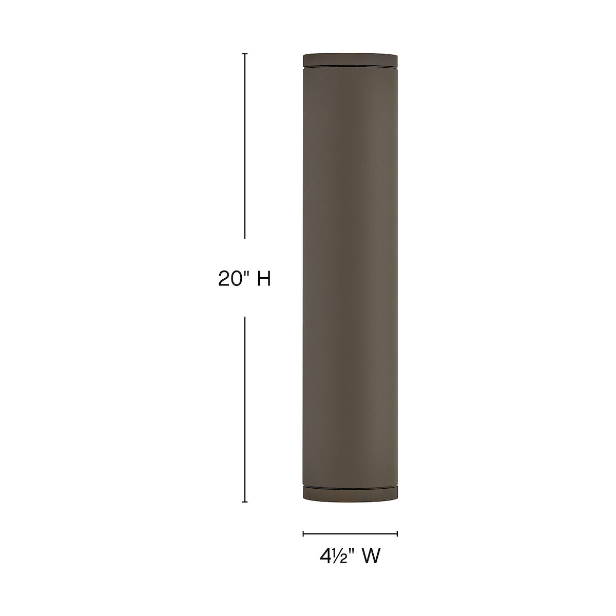 Silo Coastal Outdoor Wall Mount Up/Down Light - 20" - Bronze