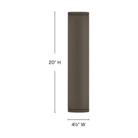 Silo Coastal Outdoor Wall Mount Up/Down Light - 20" - Bronze