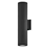 Silo Coastal Outdoor Wall Mount Up/Down Light - 20" - Black