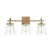Jayne 3 Light Vanity - Aged Brass