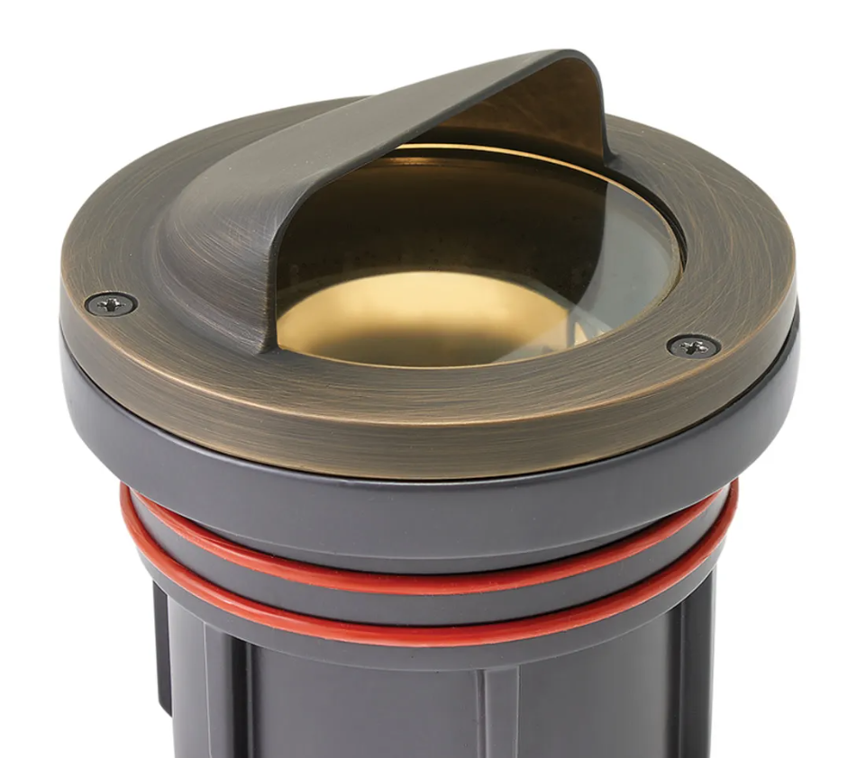 Hardy Island Brass Coastal Well Light - Shielded - Variable Output