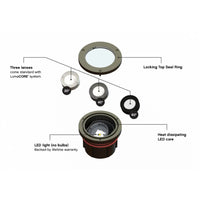 Hardy Island Brass Coastal Well Light - Shielded - Variable Output