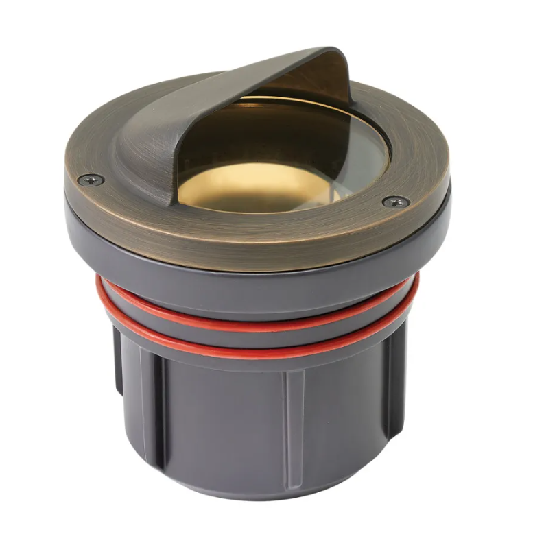 Hardy Island Brass Coastal Well Light - Shielded - Variable Output