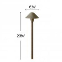Hardy Island Brass Coastal Path Light - Hammered -Large