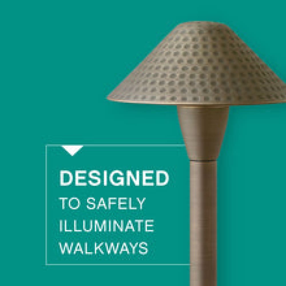 Hardy Island Brass Coastal Path Light - Hammered -Large