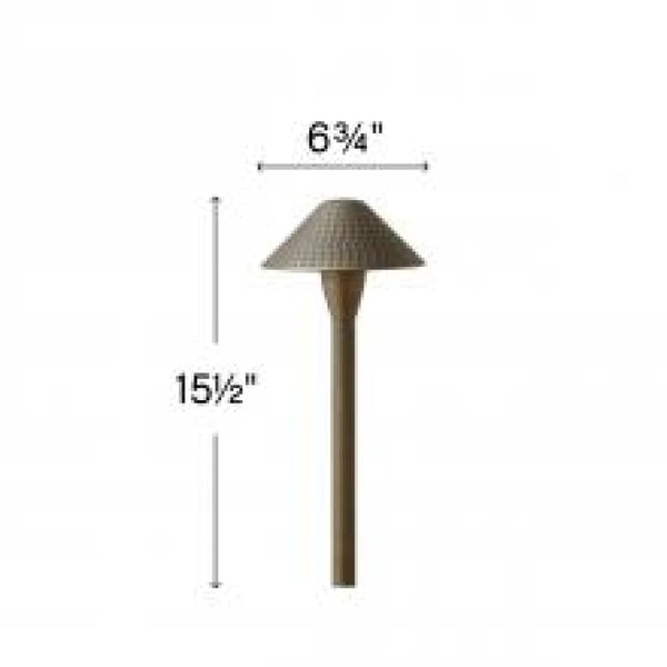 Hardy Island Brass Coastal Path Light - Hammered - Small
