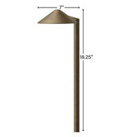Hardy Island Brass Coastal Path Light -  Side Mount