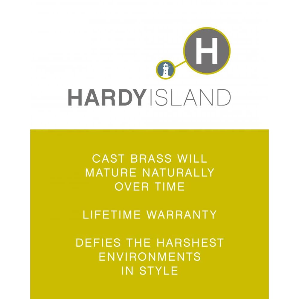 Hardy Island Brass Coastal Path Light - Hammered - Small