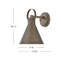 Haven 12.5" Coastal Wall Mount - Dark Sky Compliant - Bronze