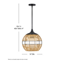 Maddox Orb Pendant - Natural