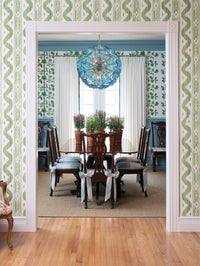 Esme Floral Glass Chandelier/Pendant - Blue