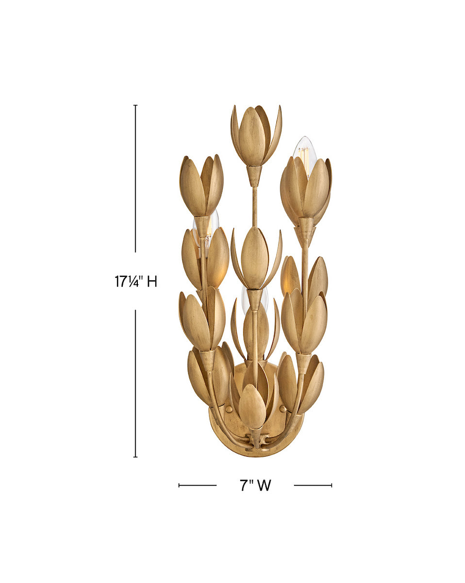 Flora Sconce - Burnished Gold
