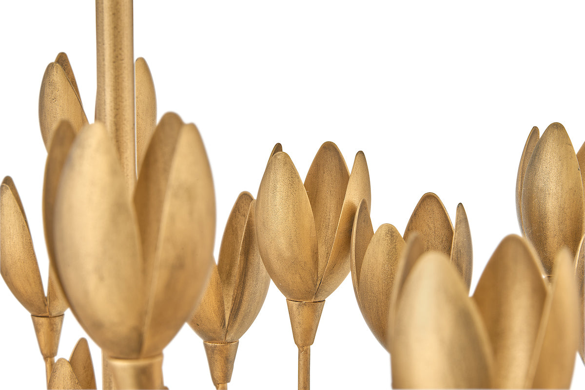 Flora Linear Chandelier - Burnished Gold