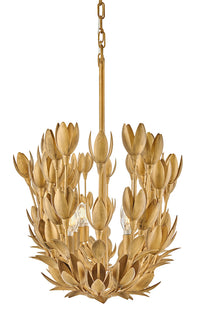 Flora Linear Chandelier - Burnished Gold