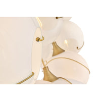 Skye 13 Light Linear Chandelier - Opal Glass