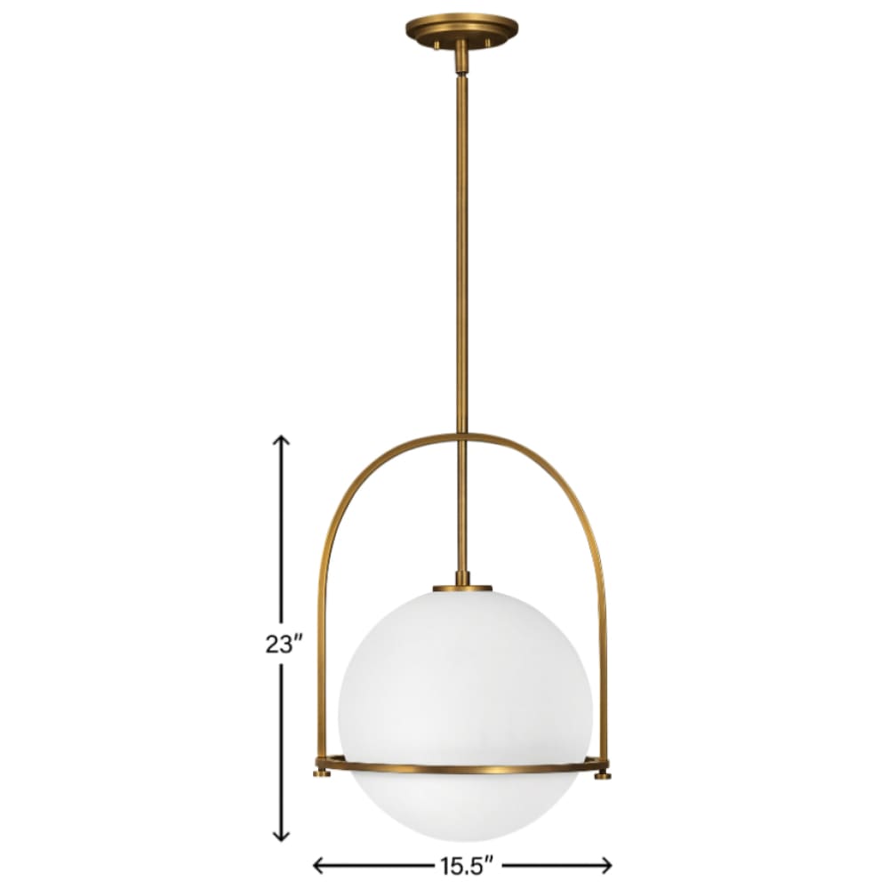 Somerset Medium Pendant - Brass